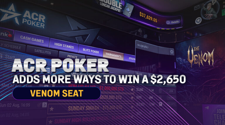 ACR Poker Adds More Ways to Win a $2,650 Venom Seat