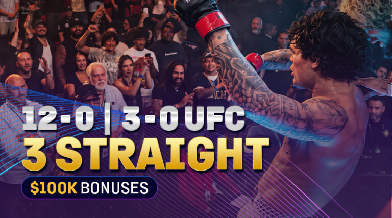 Tommy McMillen Goes 12-0 and Picks Up a Third Straight $100,000 UFC Bonus