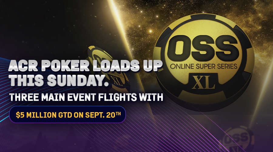 O ACR Poker promove no domingo um evento com US$ 5 milhões garantidos no Main Event do OSS XL